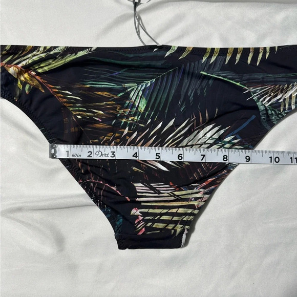 NWT Everyday Sunday Bikini Bottoms High Waited Midnight Multi colour Palm size 8 - Picture 9 of 10